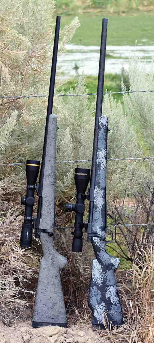 The Nosler Model 48 rifles offer the features that many modern hunters desire including reliabile, weather resistant and accurate. During the past 19 years, the Nosler Model 48 has transitioned from rifles with stainless steel barrels and classic stocks (left) to an up-to-date version known as Long-Range Carbon Fiber (right) that features a PROOF  Research, carbon-fiber-wrapped, match-grade barrel and a high comb stock to better accommodate large scopes and long-range shooting.